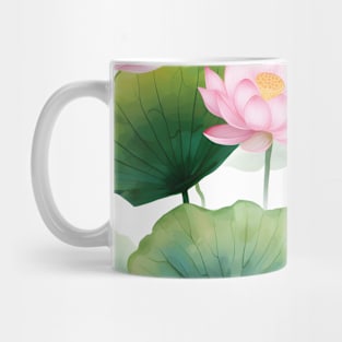 Lotus Bliss: Serene Flower Pattern Mug